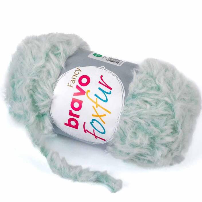 Bravo Foxfur Tavşan Tüyü 83 Mint Yeşil Peluş İp ( 100 Gram ) - 2