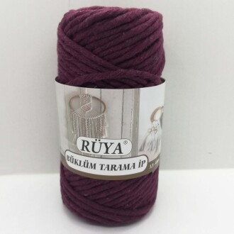 Büklüm Makrome Tarama İpi Bordo ( 250 Gr ) - Rüya