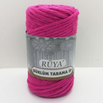 Büklüm Makrome Tarama İpi Fuşya ( 250 Gr ) - Rüya
