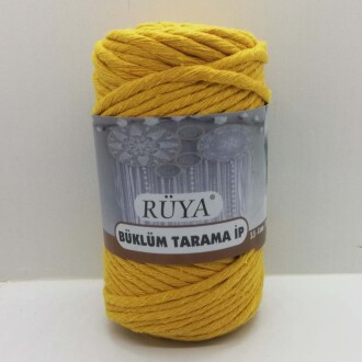 Büklüm Makrome Tarama İpi Hardal ( 250 Gr ) - Rüya