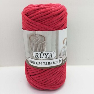 Büklüm Makrome Tarama İpi Kırmızı ( 250 Gr ) - Rüya