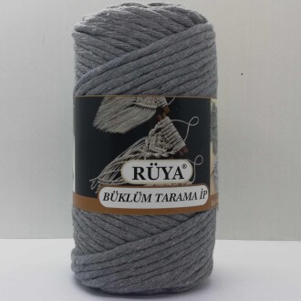 Büklüm Makrome Tarama İpi Koyu Gri ( 250 Gr ) - Rüya