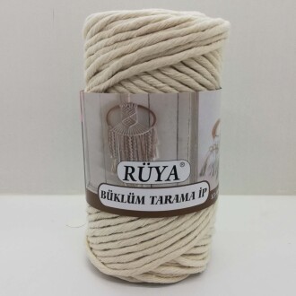 Büklüm Makrome Tarama İpi Krem ( 250 Gr ) - Rüya