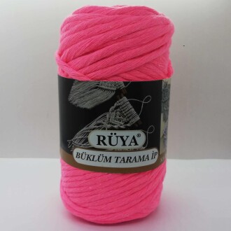 Büklüm Makrome Tarama İpi Neon Pembe ( 250 Gr ) - Rüya