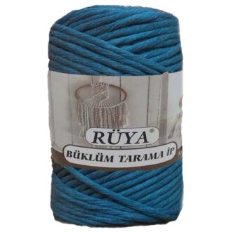 Büklüm Makrome Tarama İpi Petrol Mavisi ( 250 Gr ) - Rüya