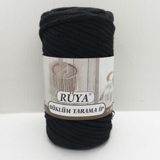 Büklüm Makrome Tarama İpi Siyah ( 250 Gr ) - Rüya