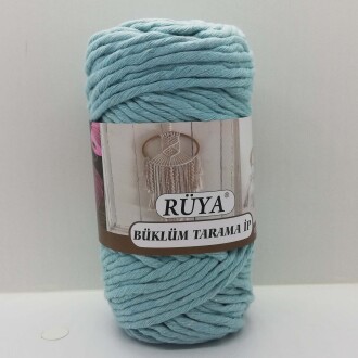 Büklüm Makrome Tarama İpi Su Yeşili ( 250 Gr ) - Rüya