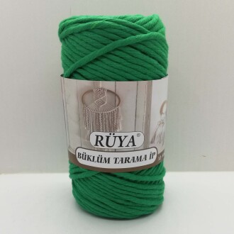 Büklüm Makrome Tarama İpi Yeşil ( 250 Gr ) - Rüya