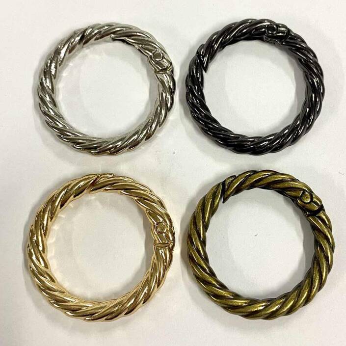 Burgulu Metal Çanta Halkası Yaylı ( 10 Adet ) - 2