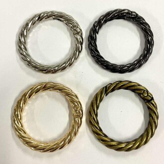 Burgulu Metal Çanta Halkası Yaylı ( 10 Adet ) - 2