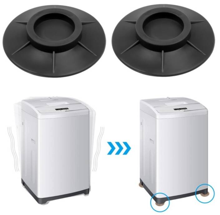 Çamaşır Makinesi Titreşim Engelleyici Stoper SİYAH 4lü Set - 2