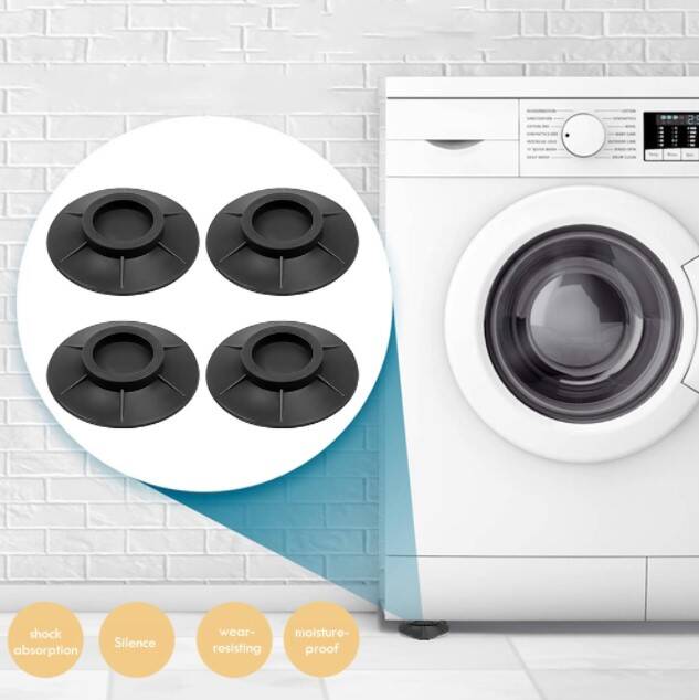 Çamaşır Makinesi Titreşim Engelleyici Stoper SİYAH 4lü Set - 3
