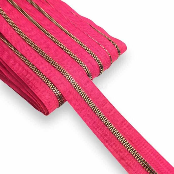 Çanta Fermuarı Altın Dişli ( 1 Metre ) 2 Başlık Hediyeli - 2