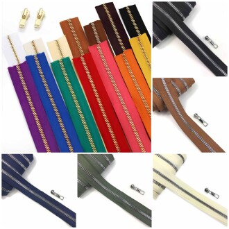 Çanta Fermuarı Gümüş Dişli ( 1 Metre ) 2 Başlık Hediyeli - Orivyum