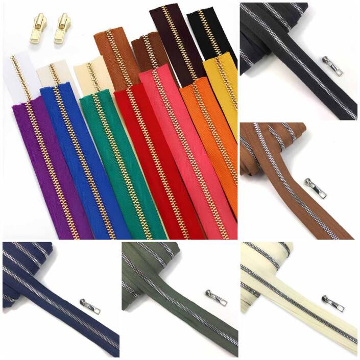 Çanta Fermuarı Gümüş Dişli ( 1 Metre ) 2 Başlık Hediyeli - 1