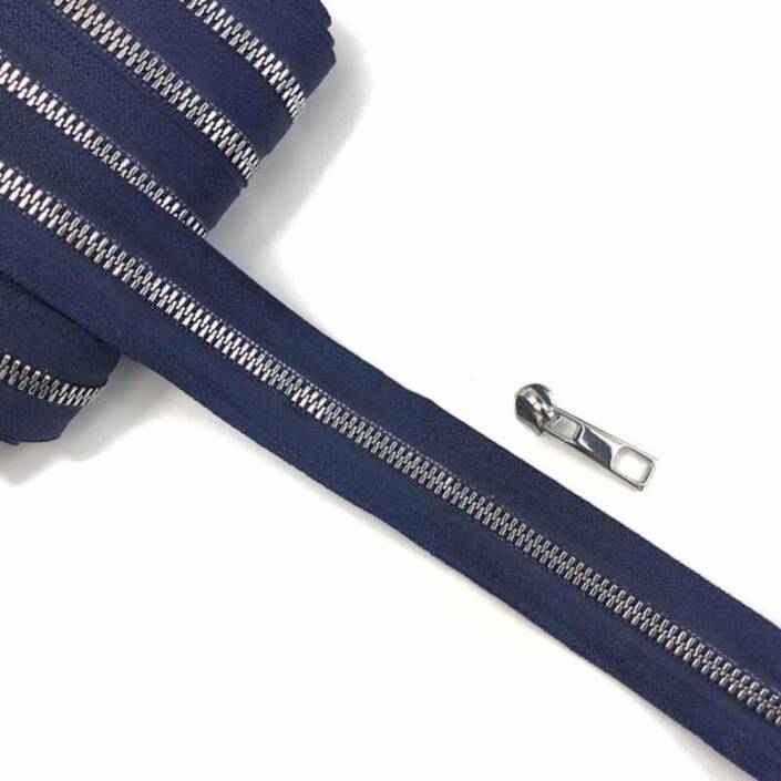 Çanta Fermuarı Gümüş Dişli ( 1 Metre ) 2 Başlık Hediyeli - 4