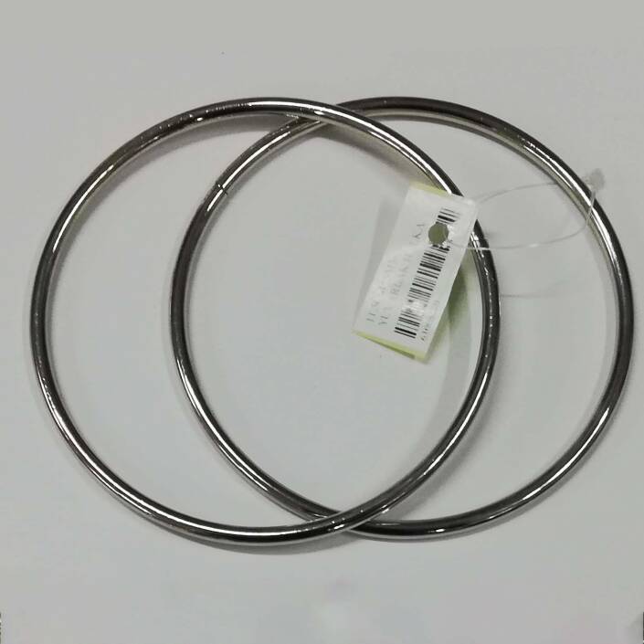 Çanta Sapı Metal Yuvarlak Gümüş ( 14 Cm ) - 1