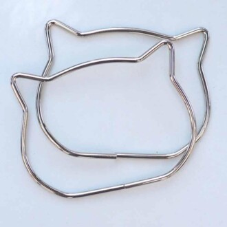 Çanta Sapı Metal Kedi Gümüş - Orivyum