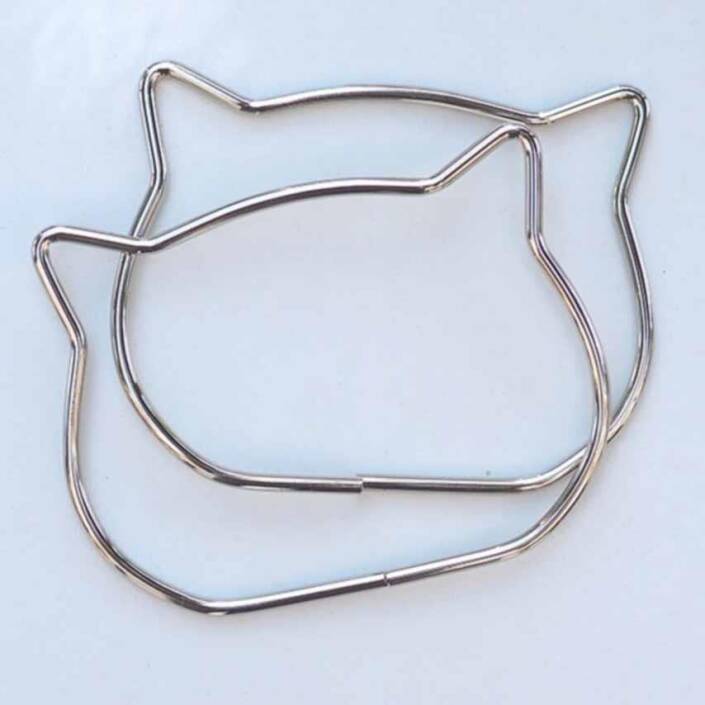 Çanta Sapı Metal Kedi Gümüş - 1