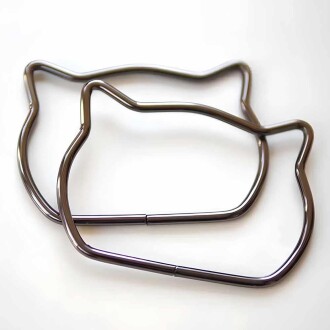 Çanta Sapı Metal Kedi Siyah - Orivyum