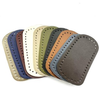 Çanta Tabanı Deri 10x20 Cm Oval ( 1 Adet ) - Orivyum