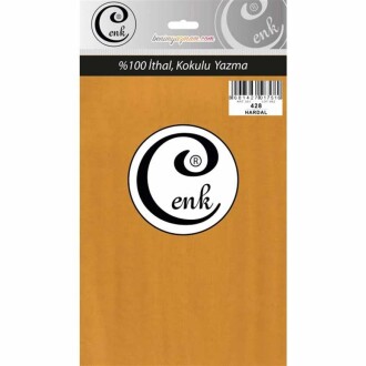 Cenk Poşetli Yazma 100 Cm 428 Hardal - Cenk