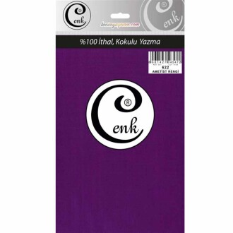 Cenk Poşetli Yazma 100 Cm 622 Ametist Rengi - Cenk