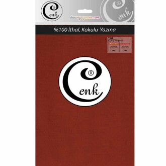 Cenk Poşetli Yazma 100 Cm 748 Koyu Kiremit - Cenk