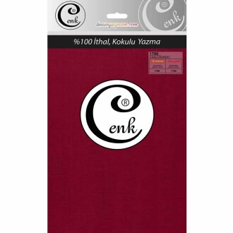 Cenk Poşetli Yazma 90 Cm 1790 Canlı Bordo - Cenk