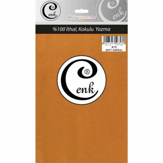 Cenk Poşetli Yazma 90 Cm 413 Soft Hardal - Cenk