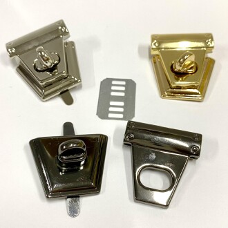 Çevirmeli Metal Çanta Klipsi Üçgen Küçük - 2