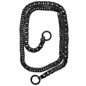 Çift Örgü Modelı Çanta Zinciri Siyah - Orivyum