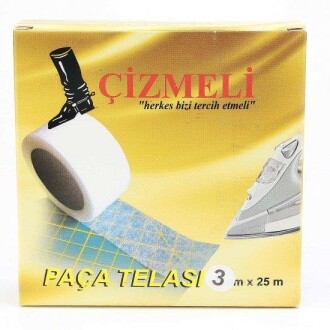 Çizmeli Çift Taraflı Ütüyle Yapışan Tela (3 Cm) 25 Metre - Orivyum