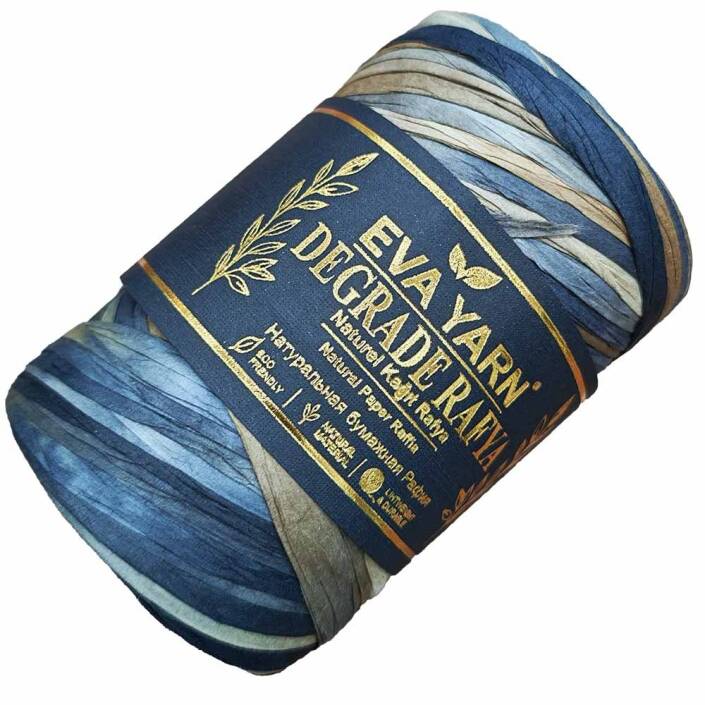 Degrade EvaYarn Yerli Rafya İpi ( 100 Gram ) 07 - 1