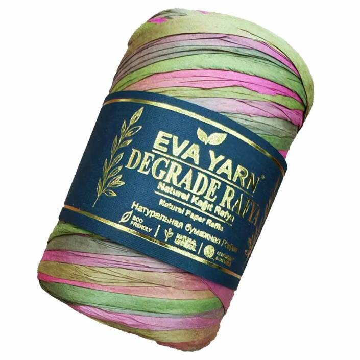 Degrade EvaYarn Yerli Rafya İpi ( 100 Gram ) 08 - 1