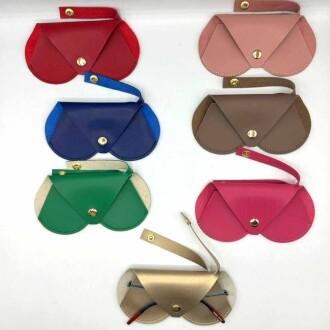 Deri Gözlük Kılıfı Çıtlı Tutmalı - Orivyum