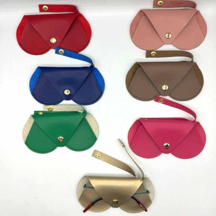 Deri Gözlük Kılıfı Çıtlı Tutmalı - 1