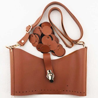 Deri Pullu Deri Çanta Seti - 5