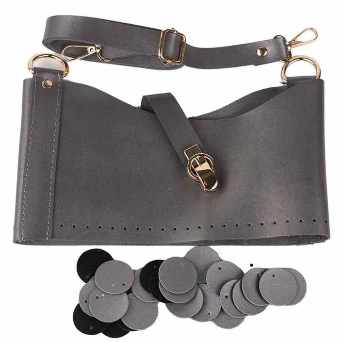 Deri Pullu Deri Çanta Seti - 7