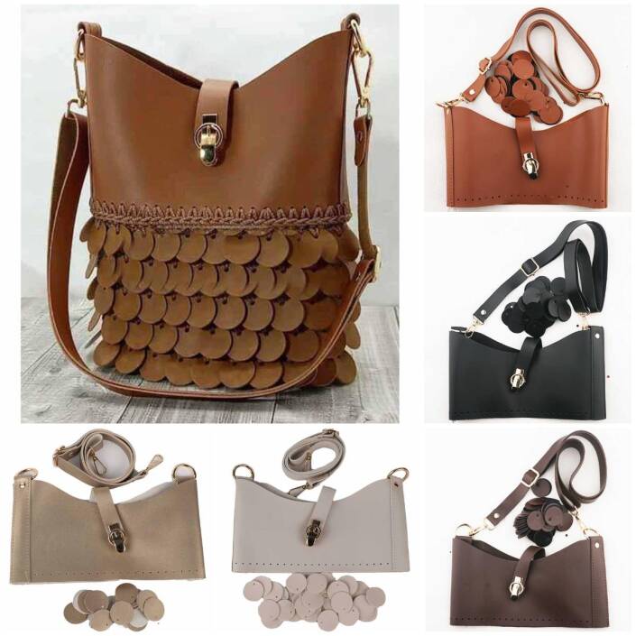 Deri Pullu-1 Deri Çanta Seti - 1