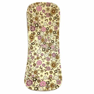 Desenli Deri Çanta Tabanı Deri ( 12x30 Cm ) Çiçekli - Orivyum