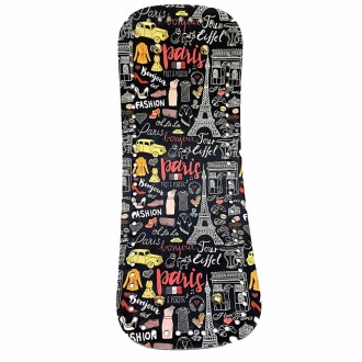 Desenli Deri Çanta Tabanı Deri ( 12x30 Cm ) Siyah Paris - Orivyum
