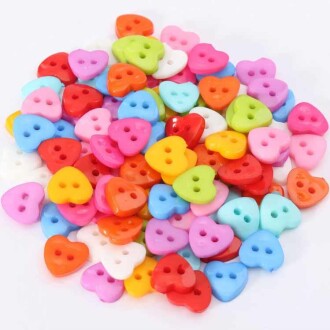 Düğme 12li Mini Kalp - Orivyum