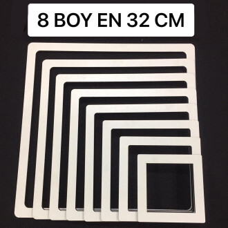 Düş Kapanı Makrome Halkası Kare 8 Boy Beyaz - Orivyum