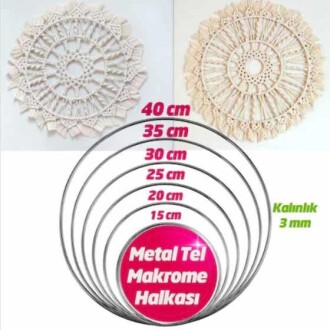 Düş Kapanı Makrome Halkası Metal 6 Boy - Orivyum