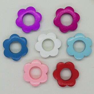 Emzik Zinciri Ahşap Yuvarlak Papatya Halka - Orivyum