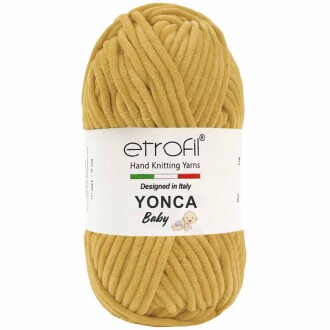 Etrofil Yonca Baby Kadife Örgü İpi 70214 Hardal - Etrofil