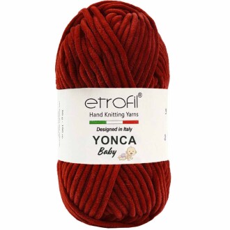 Etrofil Yonca Baby Kadife Örgü İpi 70344 Bordo - Etrofil