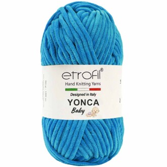 Etrofil Yonca Baby Kadife Örgü İpi 70520 Turkuaz - Etrofil