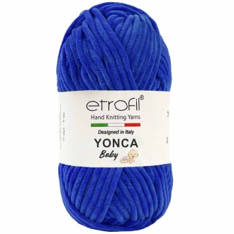 Etrofil Yonca Baby Kadife Örgü İpi 70521 Saks Mavisi - Etrofil